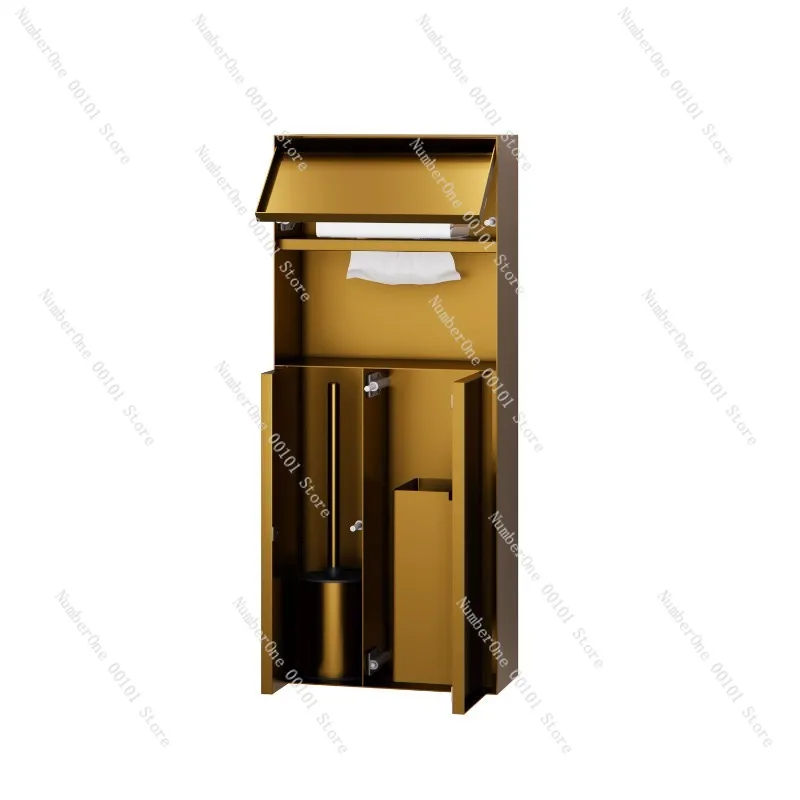 Premium 304 Stainless Steel Recessed Wall Niche Storage Trash Bin Hidden Tissue Box Built In Concealed Installation Shelf