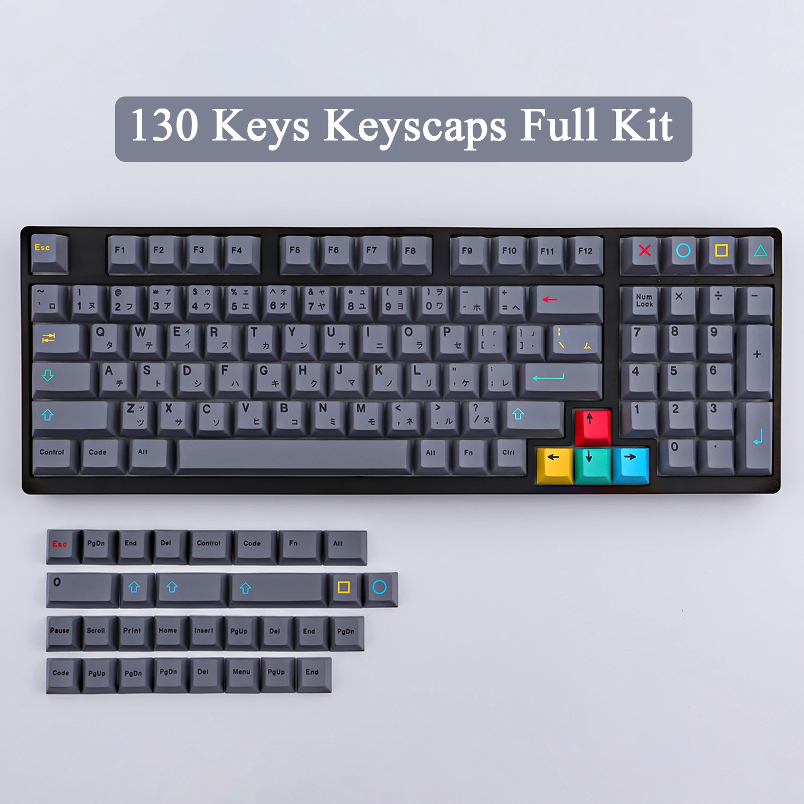 Imagem -03 - Teclas Pbt Personalizadas para Teclado Mecânico Perfil Cereja Dye-sub Gmk 8001 129 Chaves