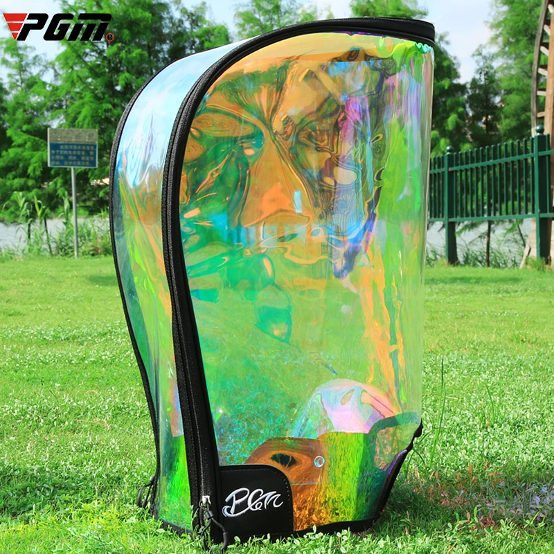 PGM Golf Bag Rain Cover Waterproof Hood Protection Lightweight Raincoat Transparent Protector Colorful Supplies Bracket Cap