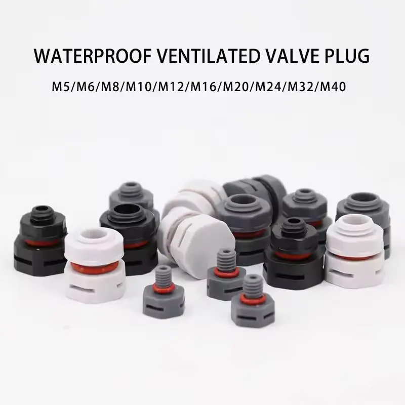 Vent Plug LED Lights Waterproof Ventilate Plastic Protective M12 M10 Nylon Breathable Valve Air Ventilate Permeable Hydrophobic