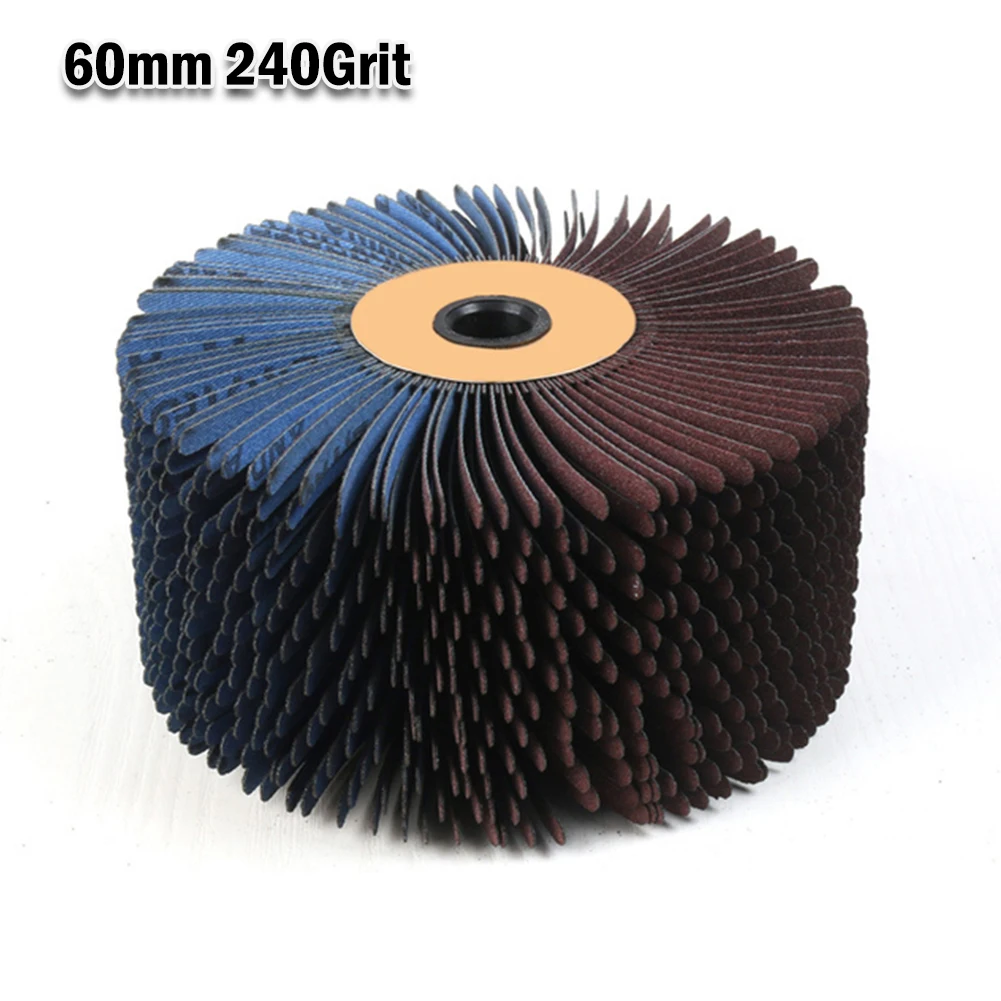 118×60mm 120-600Grit Abrasives Wire Drum Wood Burnishing Polishing Wheel Brush Sanding Grinding Groove Mop Buffing Pad