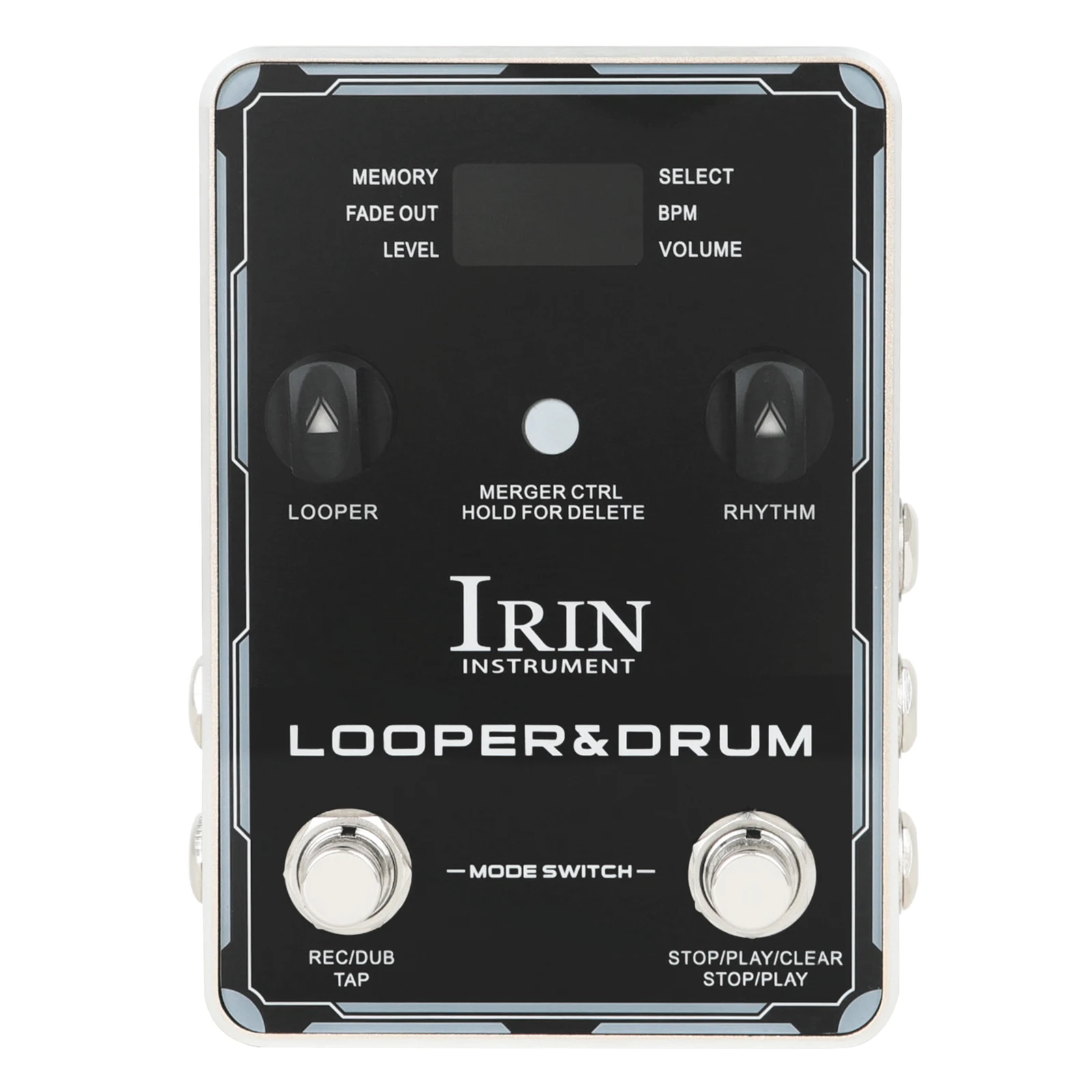 IRIN Looper Drum Electric Guitar Pedal Phrase Loops&Drum Machine 40 Storage 100 Drum Rhythms 10 Metronomes Bass Guitar Parts
