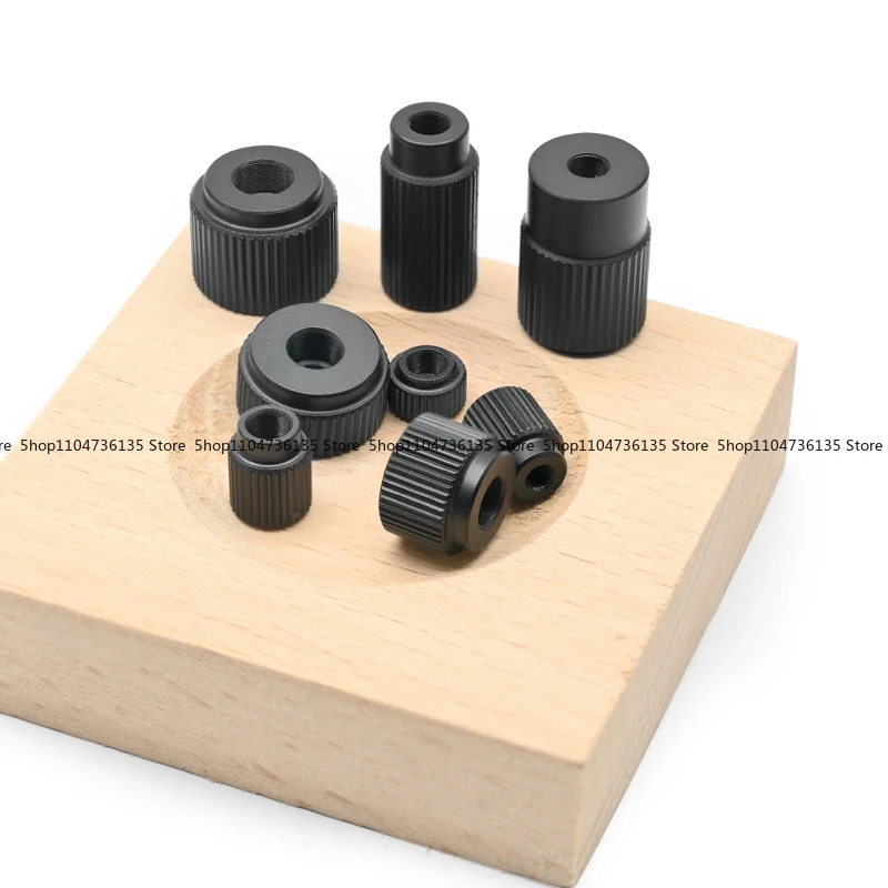 5Pcs Hand Screw Knob External Round Knurled, with M4/M5/M6 Fine Teeth Hand Screw Nut, Aluminum Alloy Stainless Steel view 4