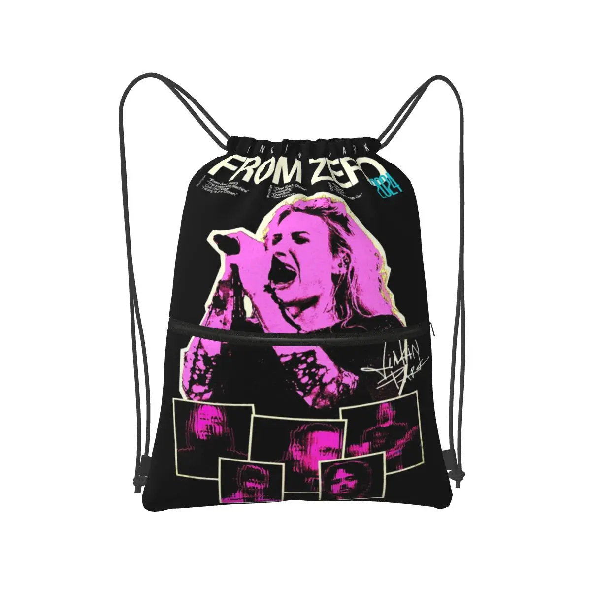 

Linkin Park Backpacks Portable Drawstring Bags Sports Bag Book Bags for Travel School
