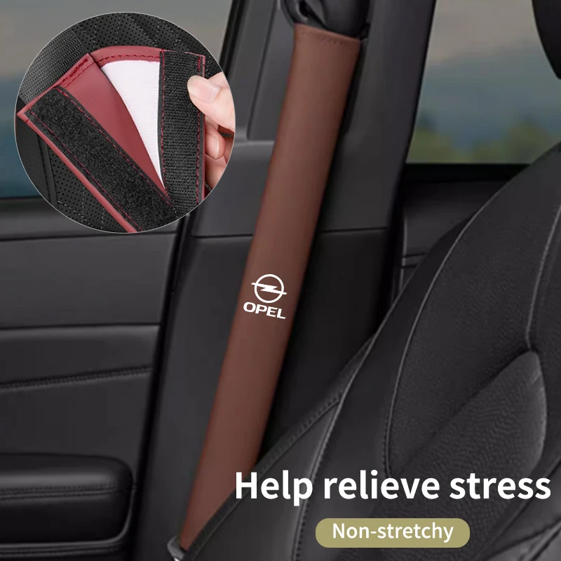

Car Seat Belt Shoulder Pad Extended Leather Seat Belt Protector For Opel Corsa Astra Insignia Vectra Zafira Meriva Mokka