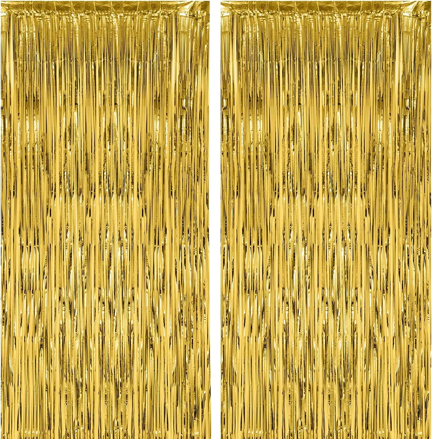 2pack Golden Tassel Background Decoration Set Metallic Foil Tassel Curtain Background Suitable for  important scene