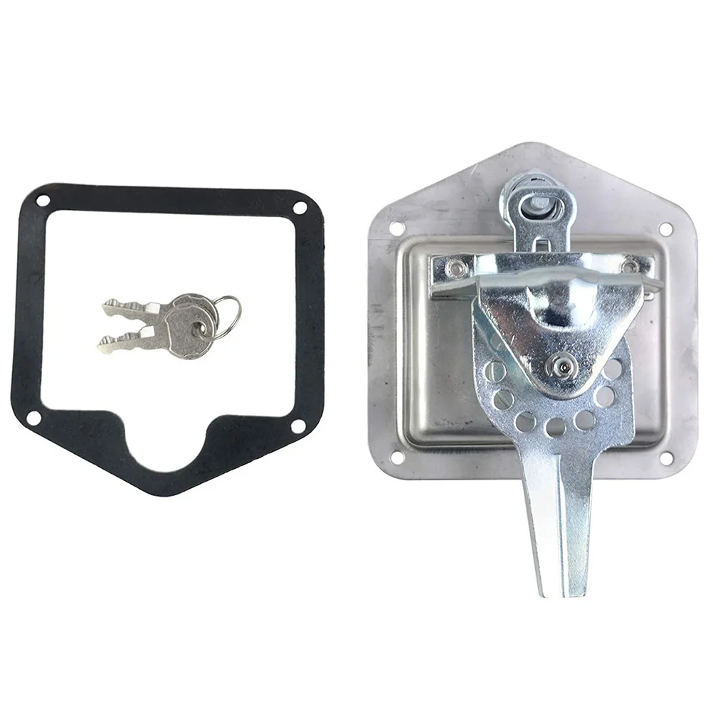 

Stainless Steel Lock Tool Box Latch for Trailer Replacement Key Lockable Secure Storage Solution Foldable