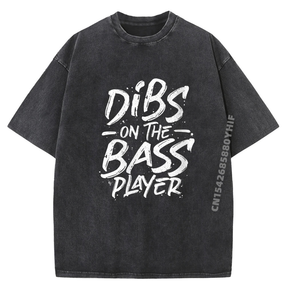 

Dibs On The Bass Player Bassist Musician Bass Guitar Funny Shirts Clothes Graphic T-Shirts Group Washed Shirt