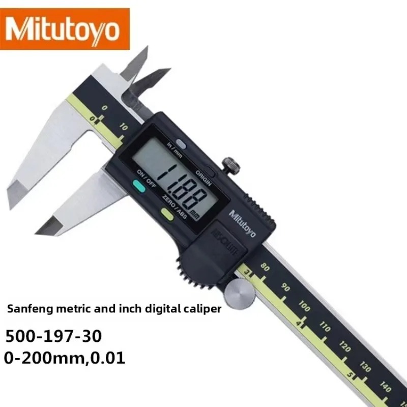 

Mitutoyo Digital Vernier Caliper LCD150/200/300mm 500-197-30 Wear Resistant Stainless Steel Measuring Tool