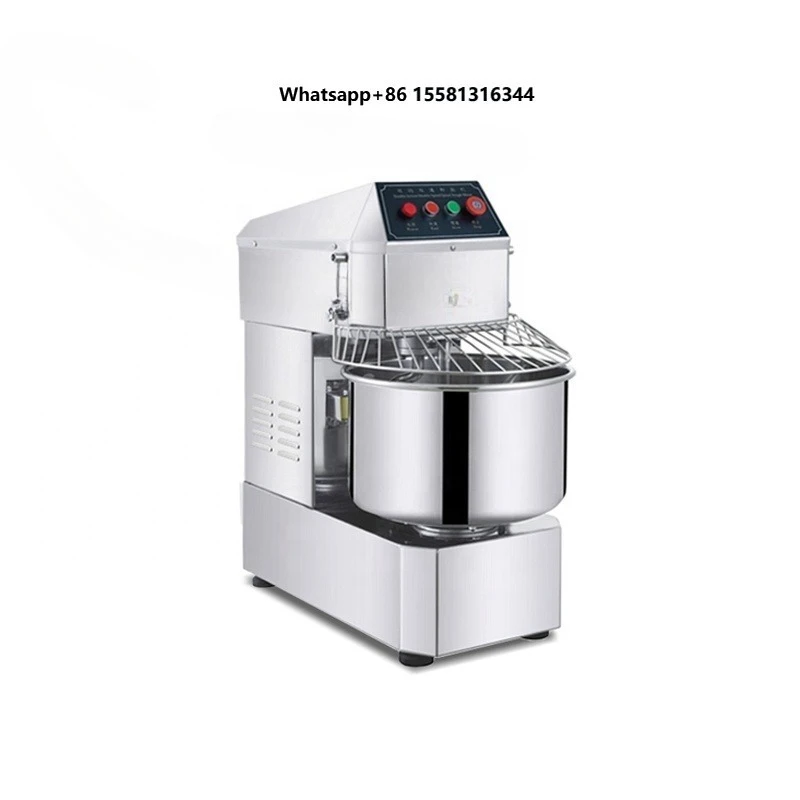 Durable Commercial Bread Spiral Dough Mixer 30L 12Kg Dough Kneading Machine Space Saving Design for Store Food Production Site