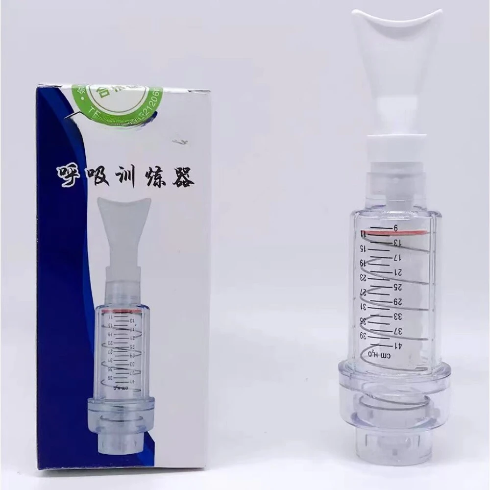C-Type Spring-Loaded Adjustable Respiratory Trainer Inhalation Breathing Exerciser for Hospital Medical Rehabilitation