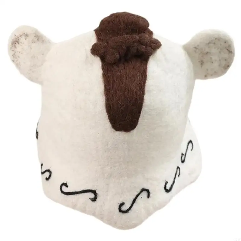 C71F قبعة الدب ثلاثية الأبعاد لزينة حفلات الهالوين ملحقات القرن ثلاثي الأبعاد الجديد