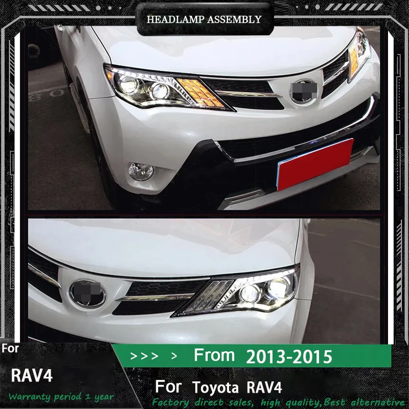 

Car accessory For Toyota RAV4 Headlights 2013 2014 2015 LED Headlight DRL Bi Xenon Lens High Low Beam Parking Fog Lamp