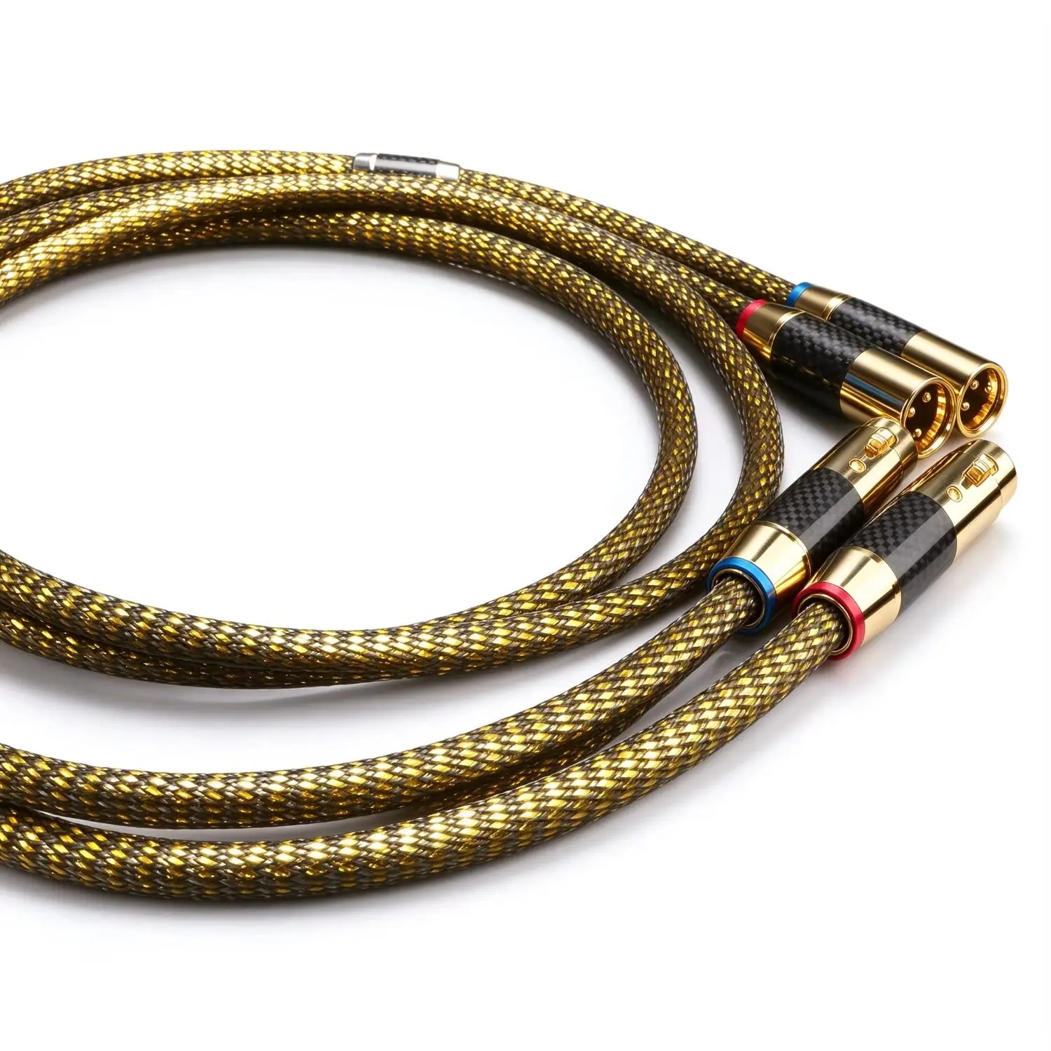 Hifi 8N OCC Silver PlateXLR Balanced Audio Cable 3Pin XLR Male to Female High-End Signal Cable with Gold Plated XLR Plug for AMP