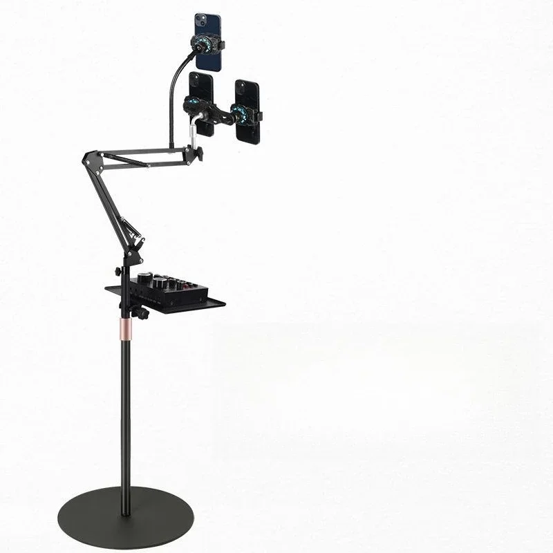 Silent fan with radiator can shoot multi-position dual-position cantilever live streaming host bracket