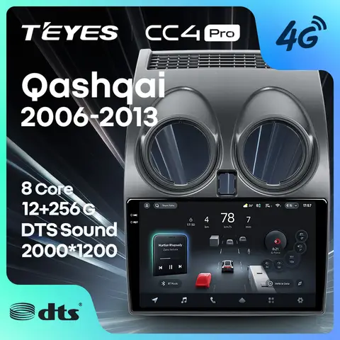 TEYES CC4 PRO For Nissan Qashqai 1 J10 2006 - 2013 CarPlay Android Auto 2DIN Car Play Radio Multimedia Stereo