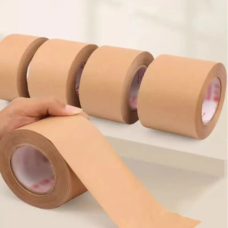 1Piece 30m Kraft Paper Tape Brown Wet Water Activated Painting Fixed Water-Soluble Tape Painting-Used Sticker Width 36/47mm