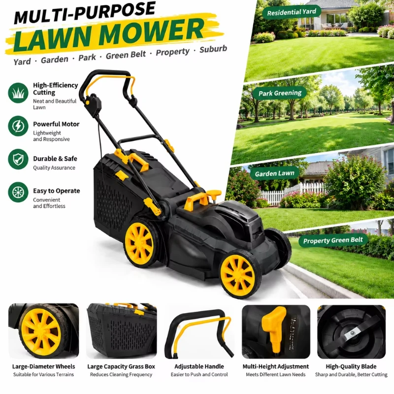 Household Cordless Mower for Home Garden Garden Lawn Care with Straw Bag Fast Delivery