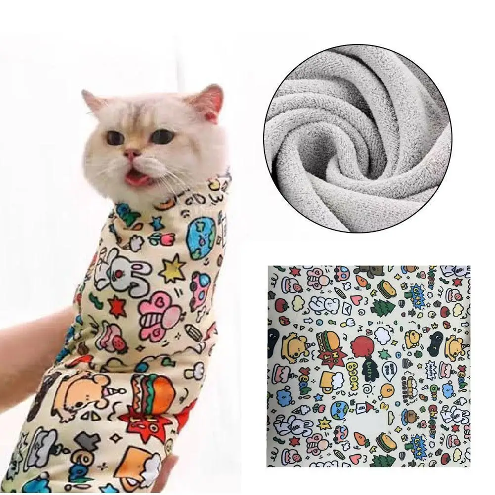 Cat Wrapping Cloth Cute Pet Hundred Cloth Cat Fixed Magic Cloth Anti-scratch Anti-bite For Trim Nails, Clean Ears, Brush Teeth