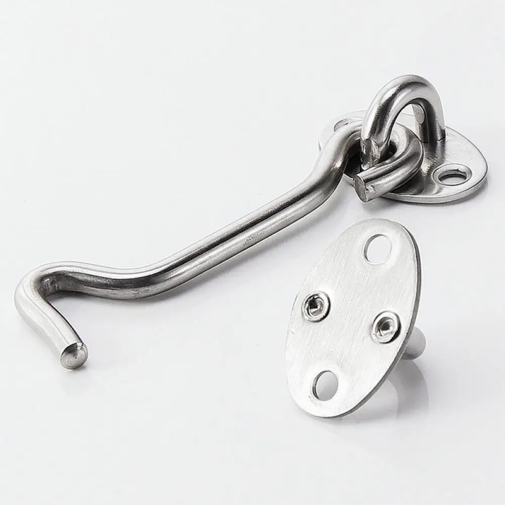 Durable Metal Privacy Hook Door Latch Solid Security Lock For Sliding Windows Anti Wind Catch Holder Home Hardware Tool