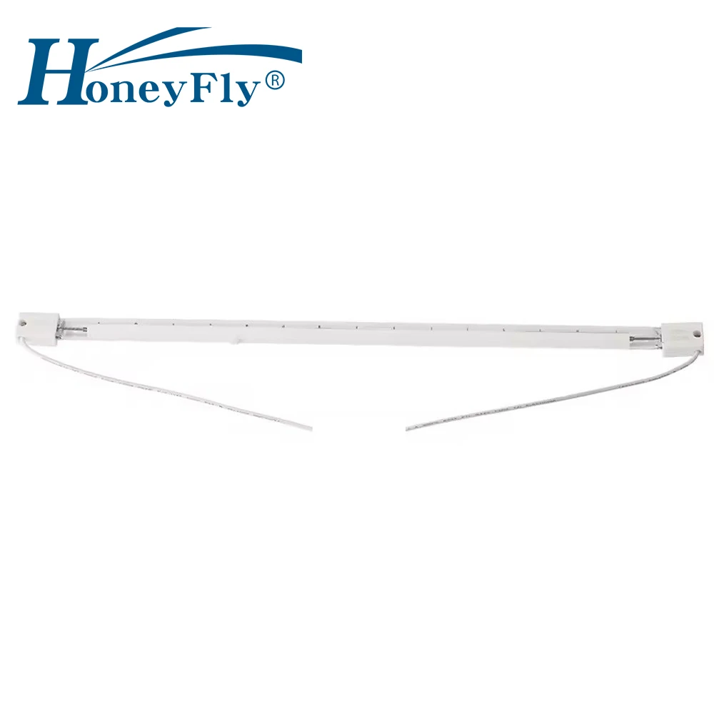 

HoneyFly 24pcs Infrared Heater Lamp 220V 1200W 900mm White Half Coated SK15 Halogen Lamp PET Blowing Machines Heating Element