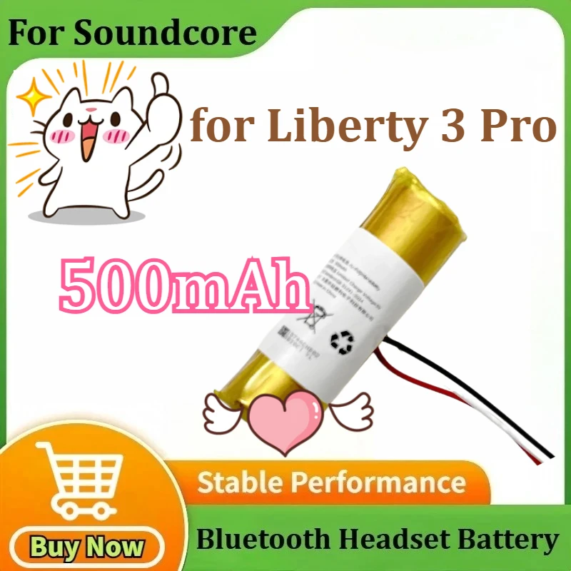 

Headphone Case Battery for Soundcore for Liberty 3 Pro High Quality Bluetooth Headset Battery New 500mAh