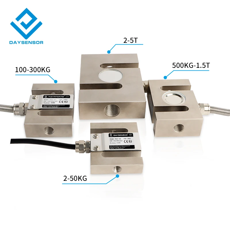 DYLY-103 sensor de força de célula de carga de tensão de pressão tipo s, transdutor de pesagem, teste de medição de estresse 5kg 100kg 1000kg 5ton