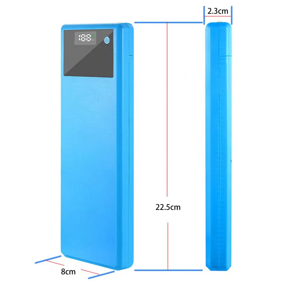 Power Bank Box Safe 10x18650 Batteries Replacement Power Bank Shell Solderless DIY Mobile Power Case for Cell Phone