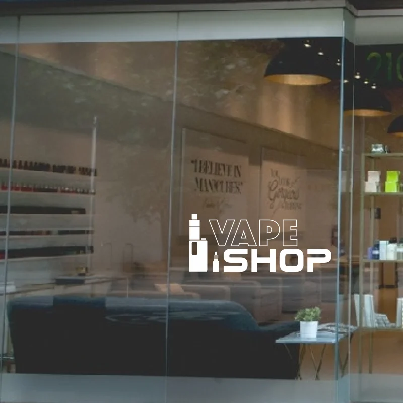 Vinyl Wall Decals Vape Shop Sign Posters Wall Stickers Home Decoration Removable Electronic Cigarette Art Decal Wallpaper # 349 view 5
