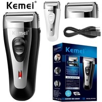 Kemei Powerful Rechargeable Shaver For Men Foil Electric Shaver Beard Head Shaving Electric Razor Facial USB with extra mesh