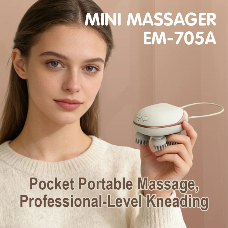 Mini Cordless Scalp Massager EMS Head Massage Machine Waterproof Head Scratcher Body Massager for Deep Cleansing Stress Relax