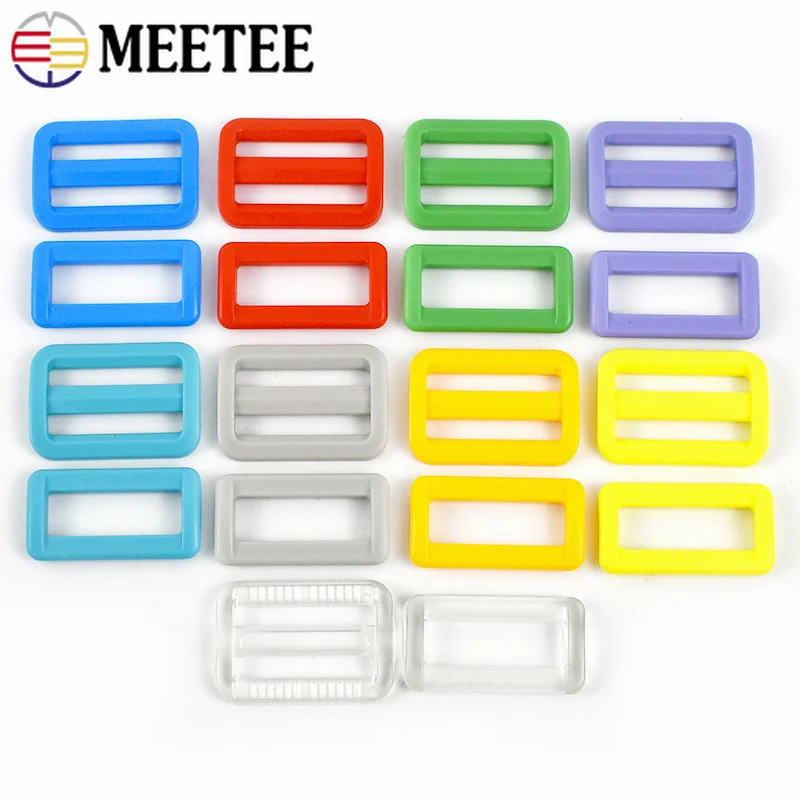 10/20/30/50Pcs Plastic Buckles 32/38mm Tri-Glide O D Ring Snap Bag Strap Adjust Clasp Webbing Connect Buckle DIY Accessories