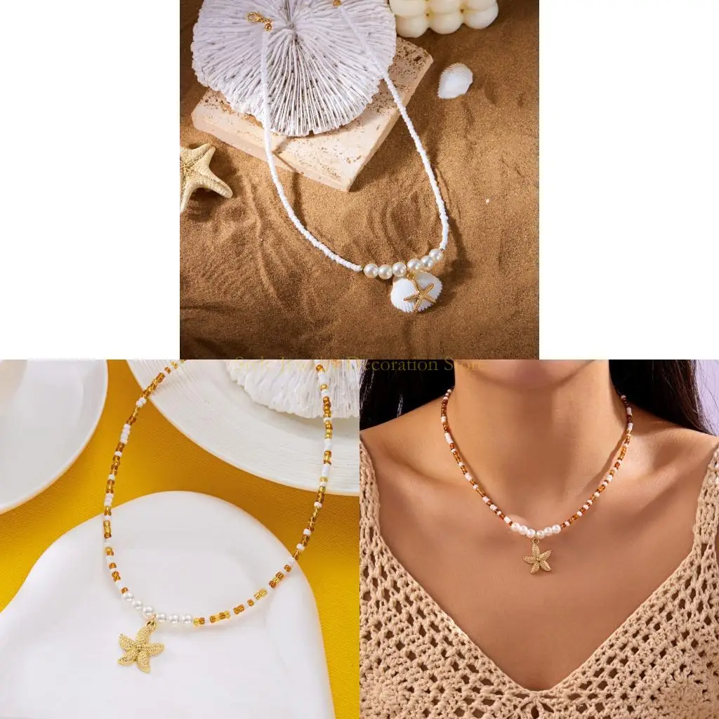 d46e-Звездный-ожерелье-Жемчужина-Мисы-бисы-с-регулируемой-длина-пляжной-одежды-аксессуар