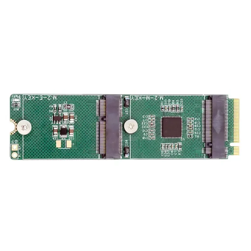 NVME M.2 Hard Disk One to Two Adapter Board for 2230 2280 Interface SSD M.2 Wireless Network Interface Card Adapter Card