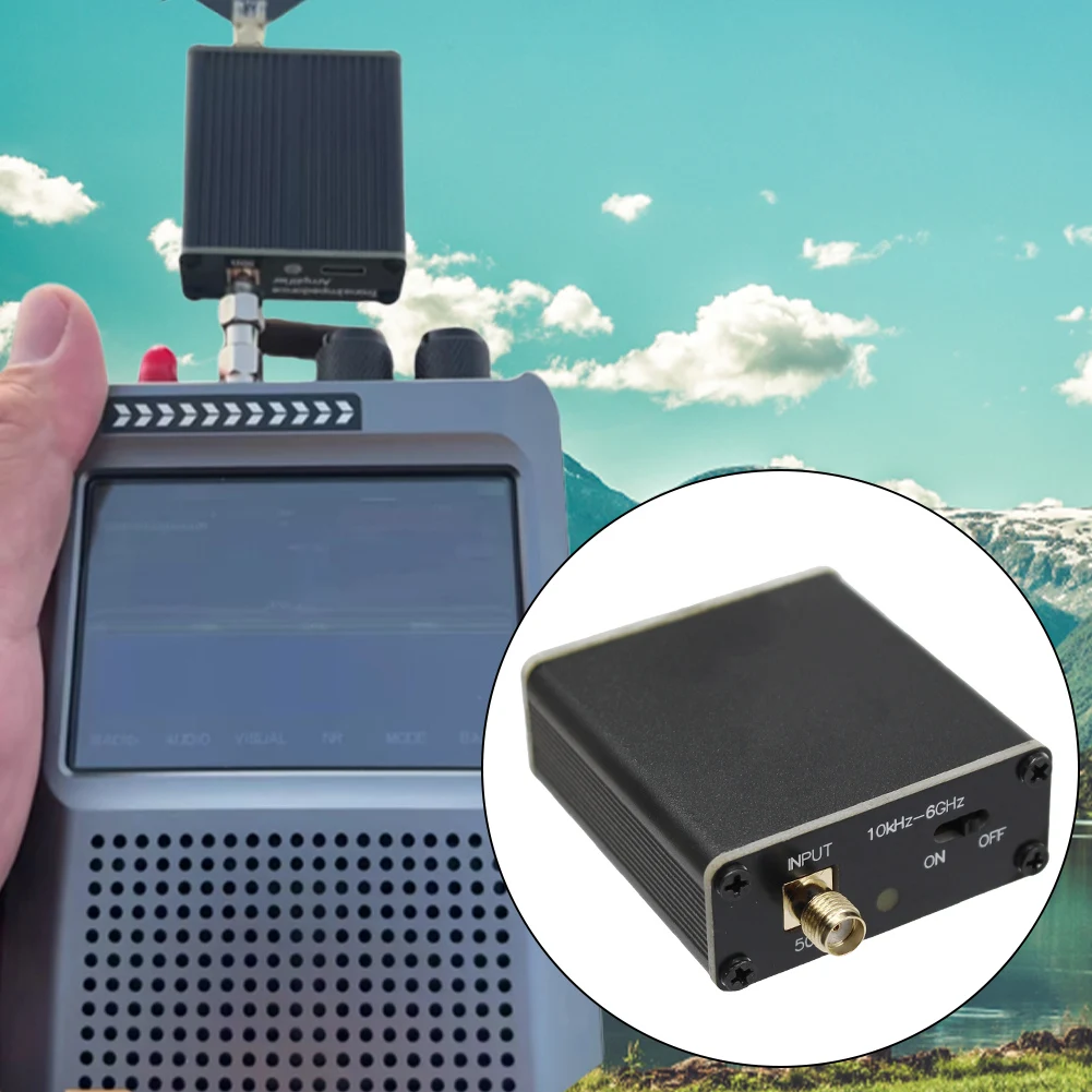 10k-6GHz Full Band Power Preamplifier with SMA Female Connector Low Noise Gain Block Amplifier RF Amplifier Module for RF & SDR