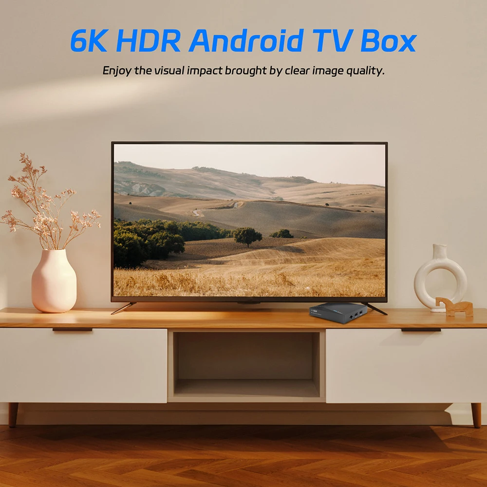 We2uSat K3 프로 6K HDR 안드로이드 Q (10.0) TV 박스, H.264/H.265 10 비트, WiFi-6 내장 2.4GHz, 5GHz + BT 5.0, 4 + 32GB, 미국용
