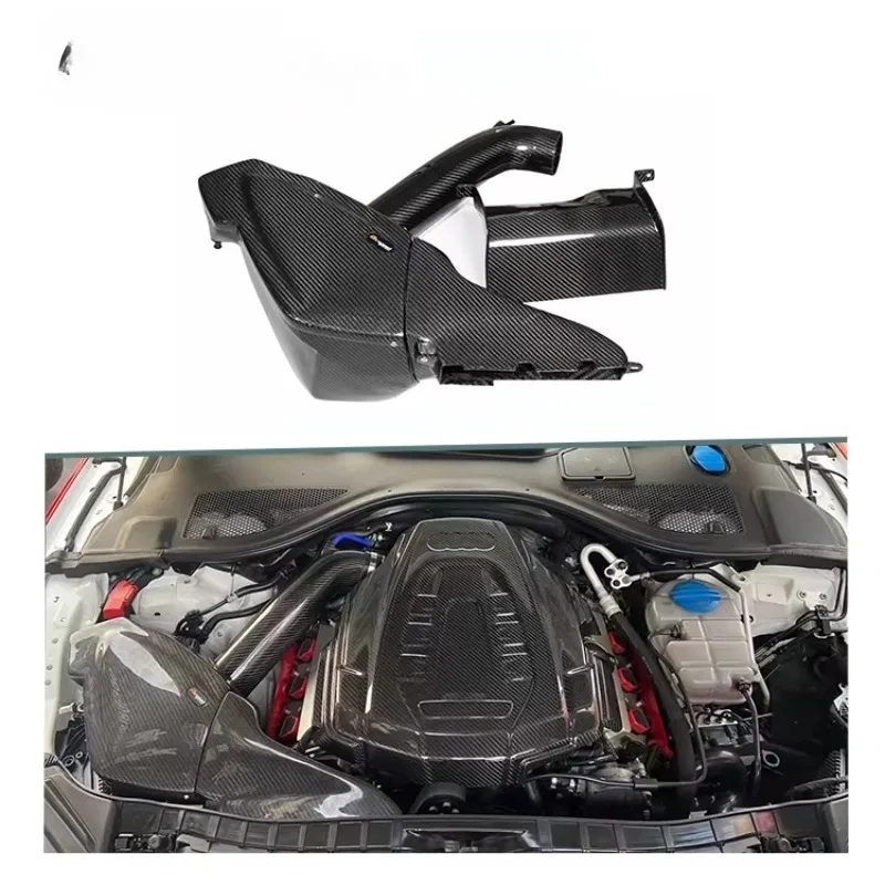 Neat and Clear Surface Texture 100% Dry Carbon Fiber Cold Air Intake System for A6 A7 C7 3.0T