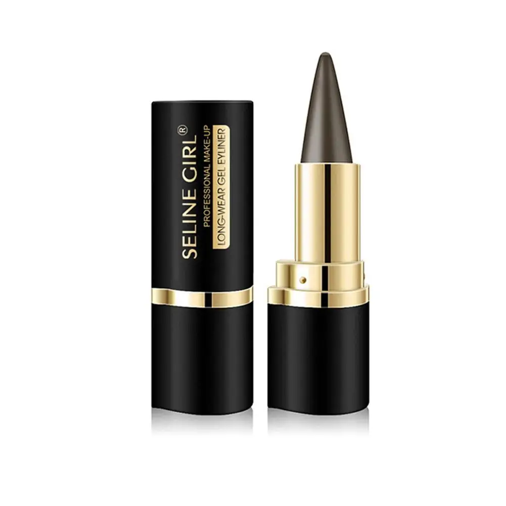 Creme Delineador preto portátil, Eye Liner Pen, delineador natural duradouro, impermeável, tatuagem olhos, maquiagem profissional, Y4G6, 1pc