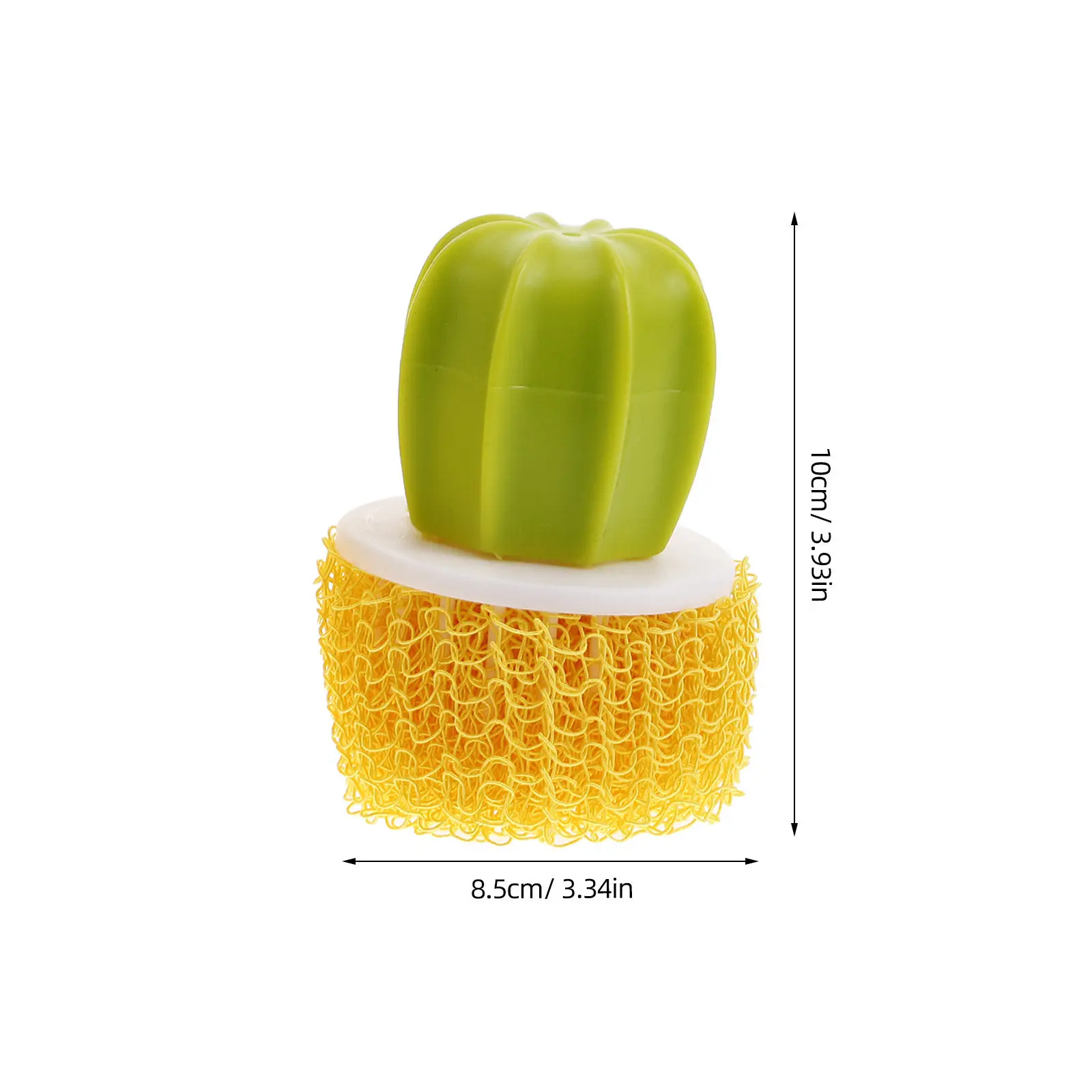 1Set Kitchen Cleaning Brush Cactus Shape Detachable Cleaning Ball Ergonomic Handle for Washing Dishes Pots Pans Multifunctional