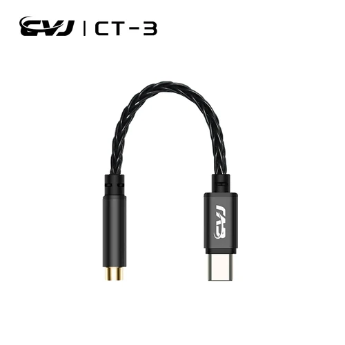 Imagen 1 del producto CVJ-CT-3 DAC tipo C a Chip CX31993 de 3,5mm/4,4mm, Cables chapados en plata, calidad de sonido Hifi, presentación original