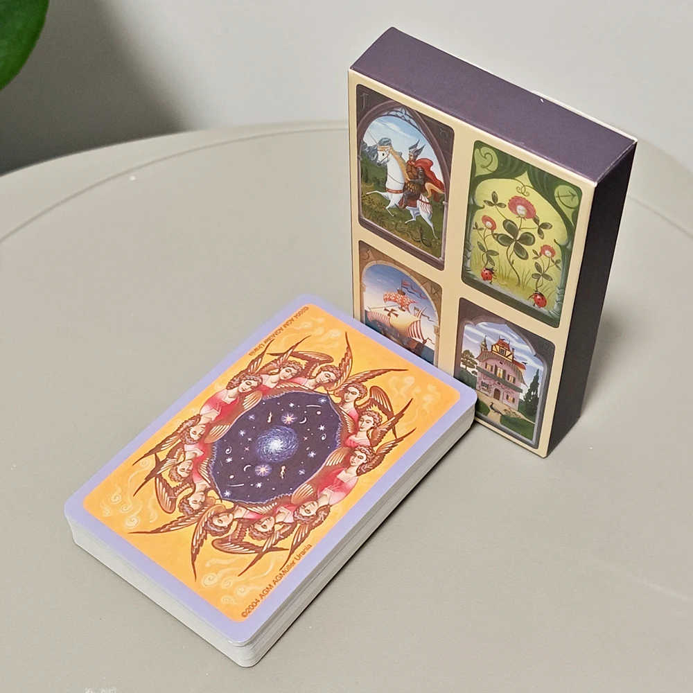 Mazzo di Carte Lenormand Mistico Stampato su Cartoncino a Doppio Rilievo 350GSM, 36 Carte Lenormand 9*6cm