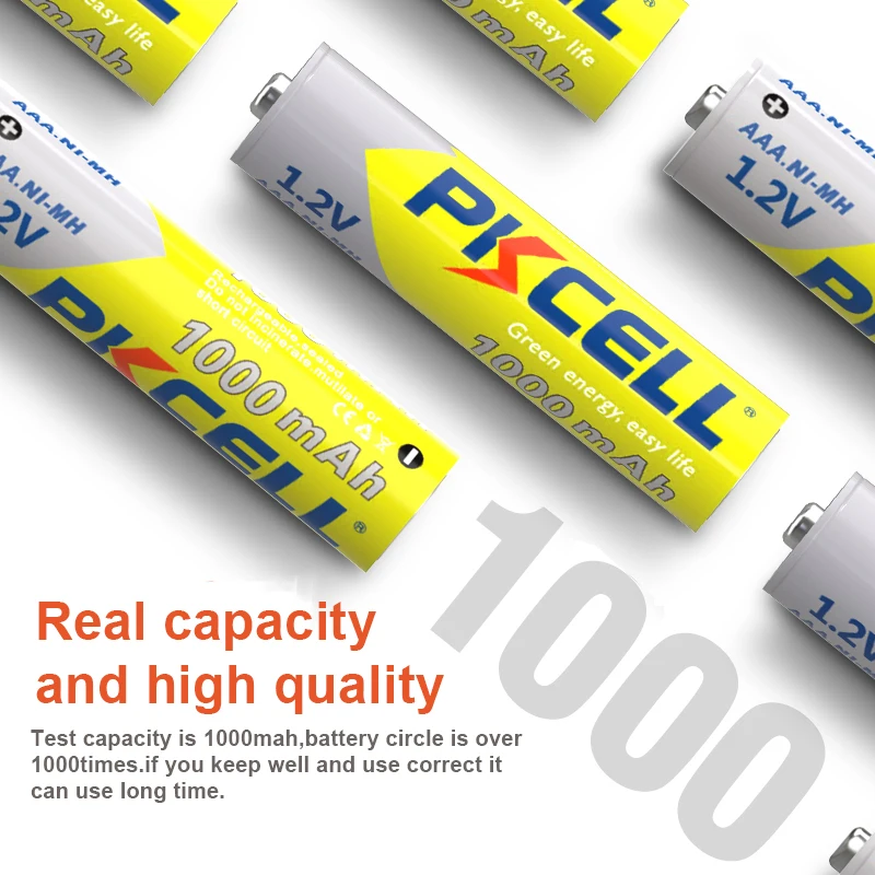 4PC 1.2V Ni-MH AAA Rechargeable batteries 1000MAH 3A AAA Battery with 1PC Battery Box holder For Flashlight Toy Camera