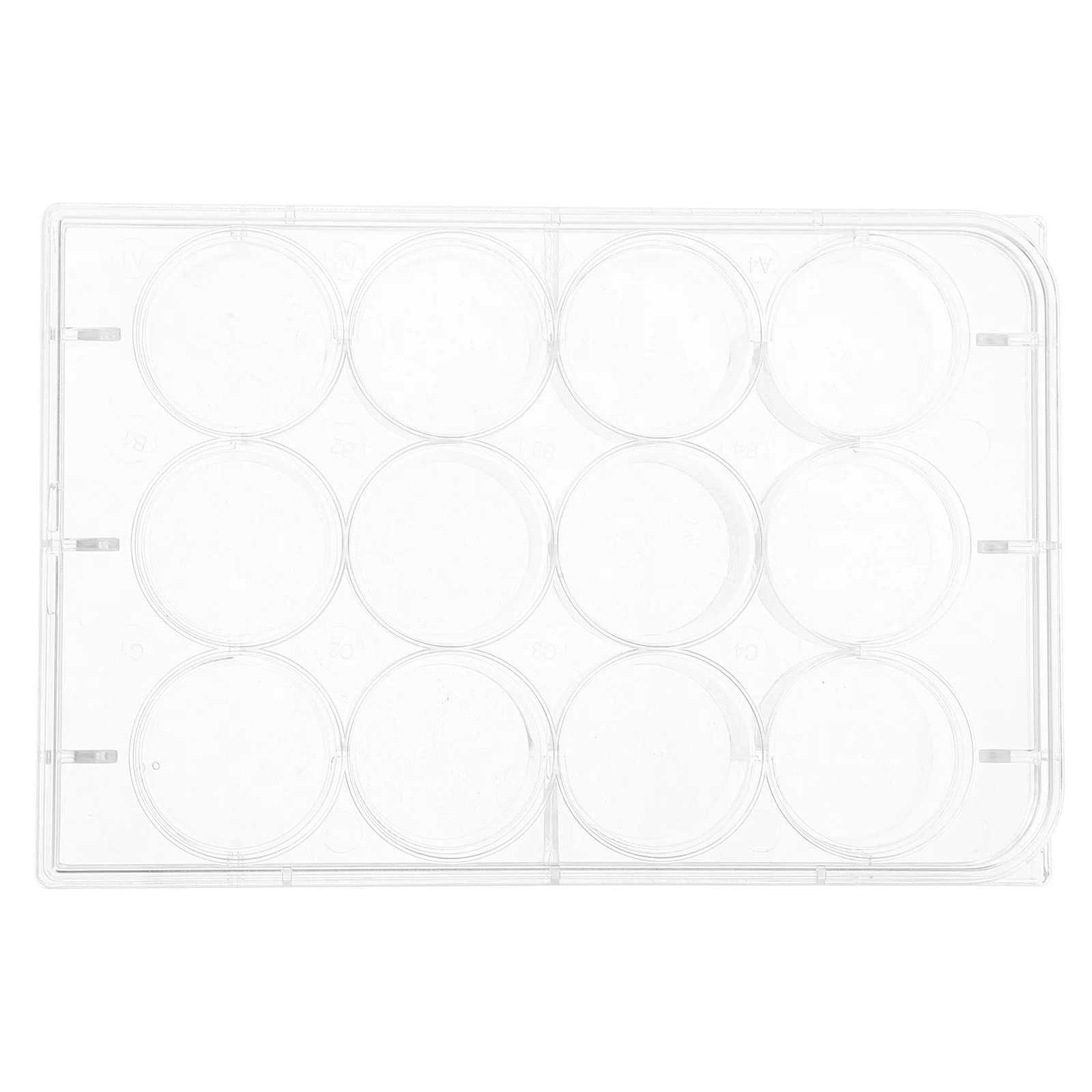 

10Pcs Tissue Culture Plate 12-Hole Transparent Flat Bottom with Cover for Laboratory Cell Culture and Lab Experiment Use
