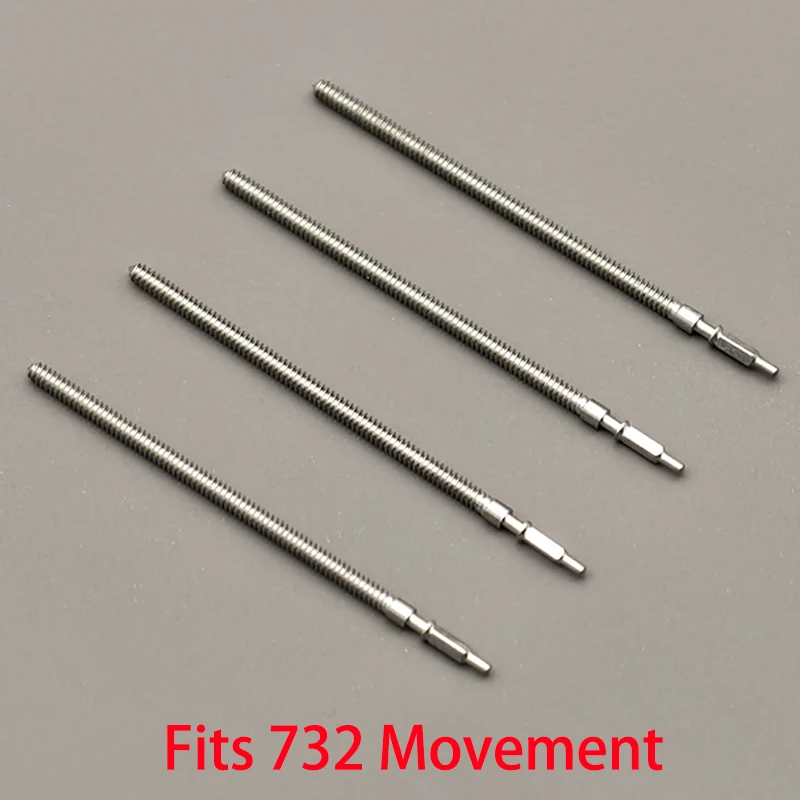

2PCS/4PCS 732 Stainless Steel Crown Movement Crown Stem For 732 Automatic Mechanical Movement Stem Parts Replace