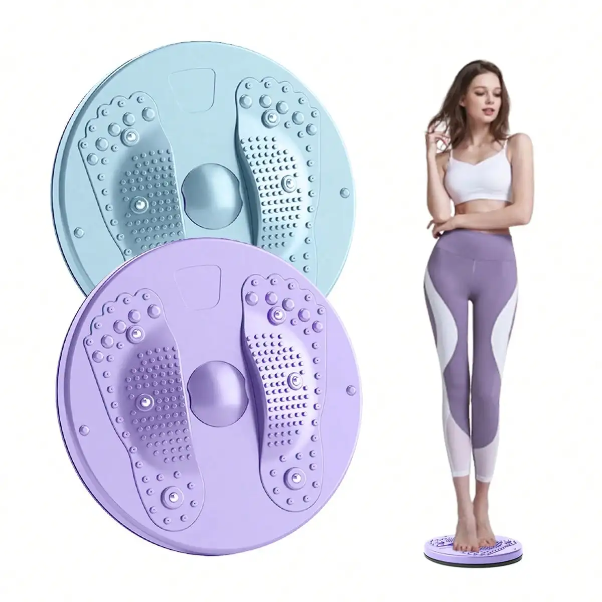 

Waist Twisting Disc Balance Board Massage Plate Exercise Wobble for Home Massage Aerobic Rotating Sports Fitness Equipment