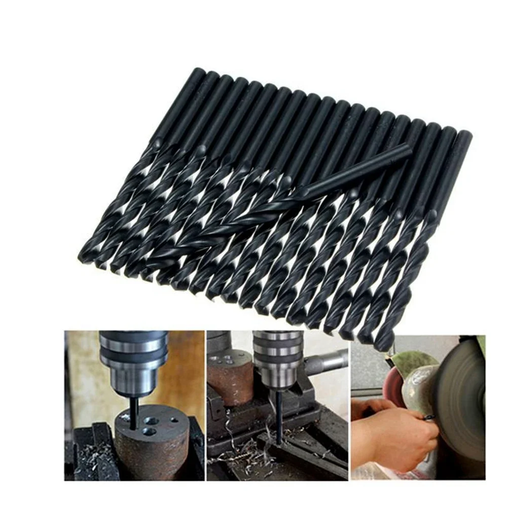 Krachtige 100Pcs Twist Drill Bit HSS Metal Drill Tools High Speed Steel Drill Bits 1mm 2mm 3mm 4mm 5mm Hole Saw Cutter Bit Set