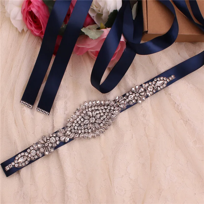 Bridal Handmade Rhinestone Belts for Women Accessories Party Crystal Wedding Dress Belt Strass Bride Sash Bridesmaid Gift