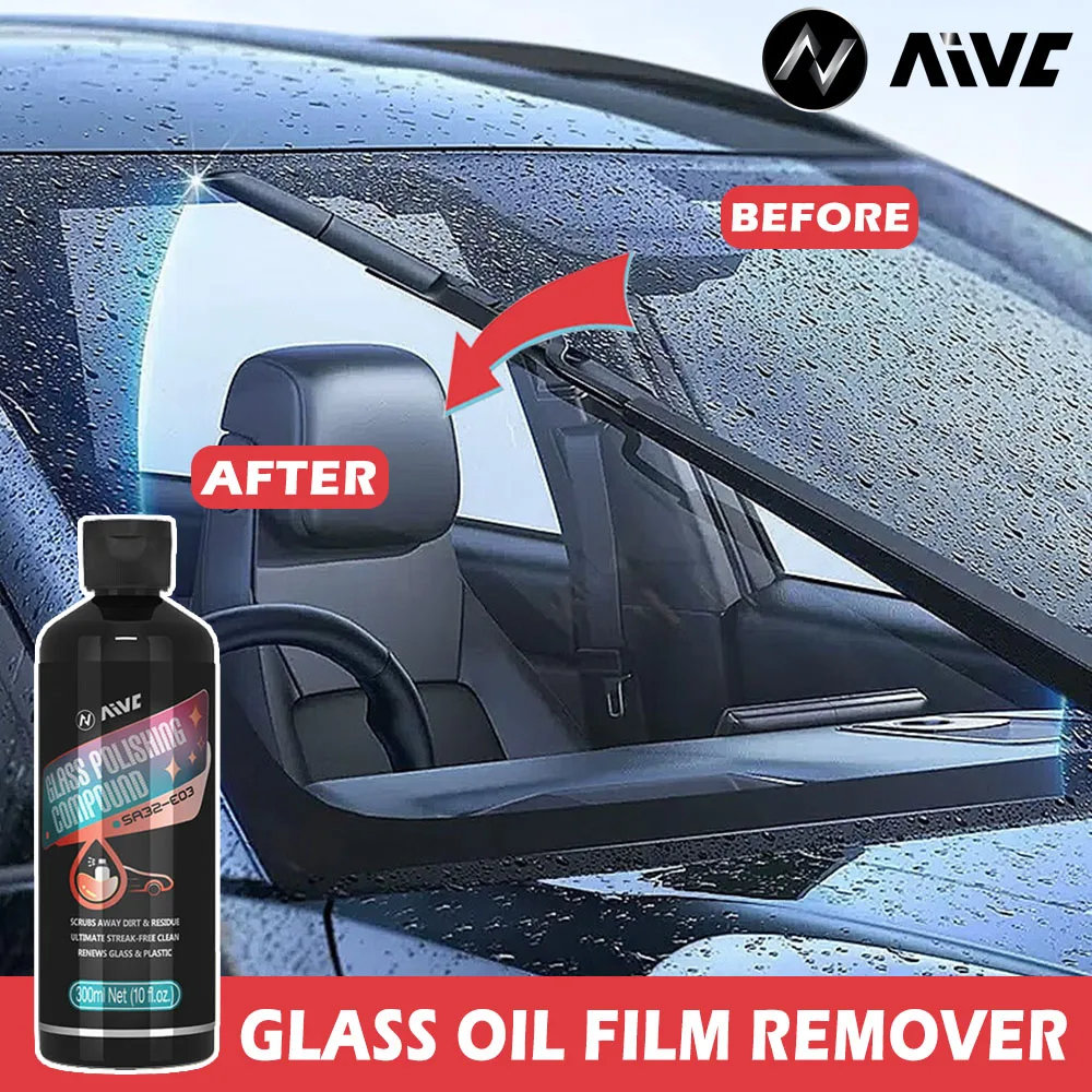 Car Glass Oil Film Removing Paste Aivc Auto Glass Film Coating Agent Glass hydrophobicity Cleaner Auto Windshield Car Detailing