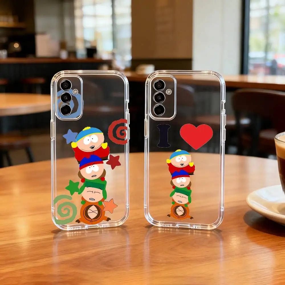 

Classic S-South P-Park-SP Phone Case For SamsungA10,12,20,21S,30,31,40,50,51,52,70,71 Transparent Cover