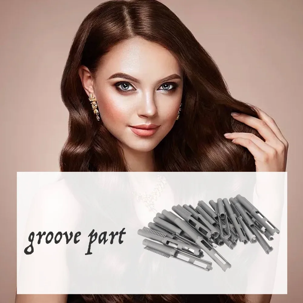 25pcs Safe Curling Perm Rod Easy Clip On Hook Tooth Design Hair Perm Rod No Heat Required Easy To Use Hair Rollers For Salon